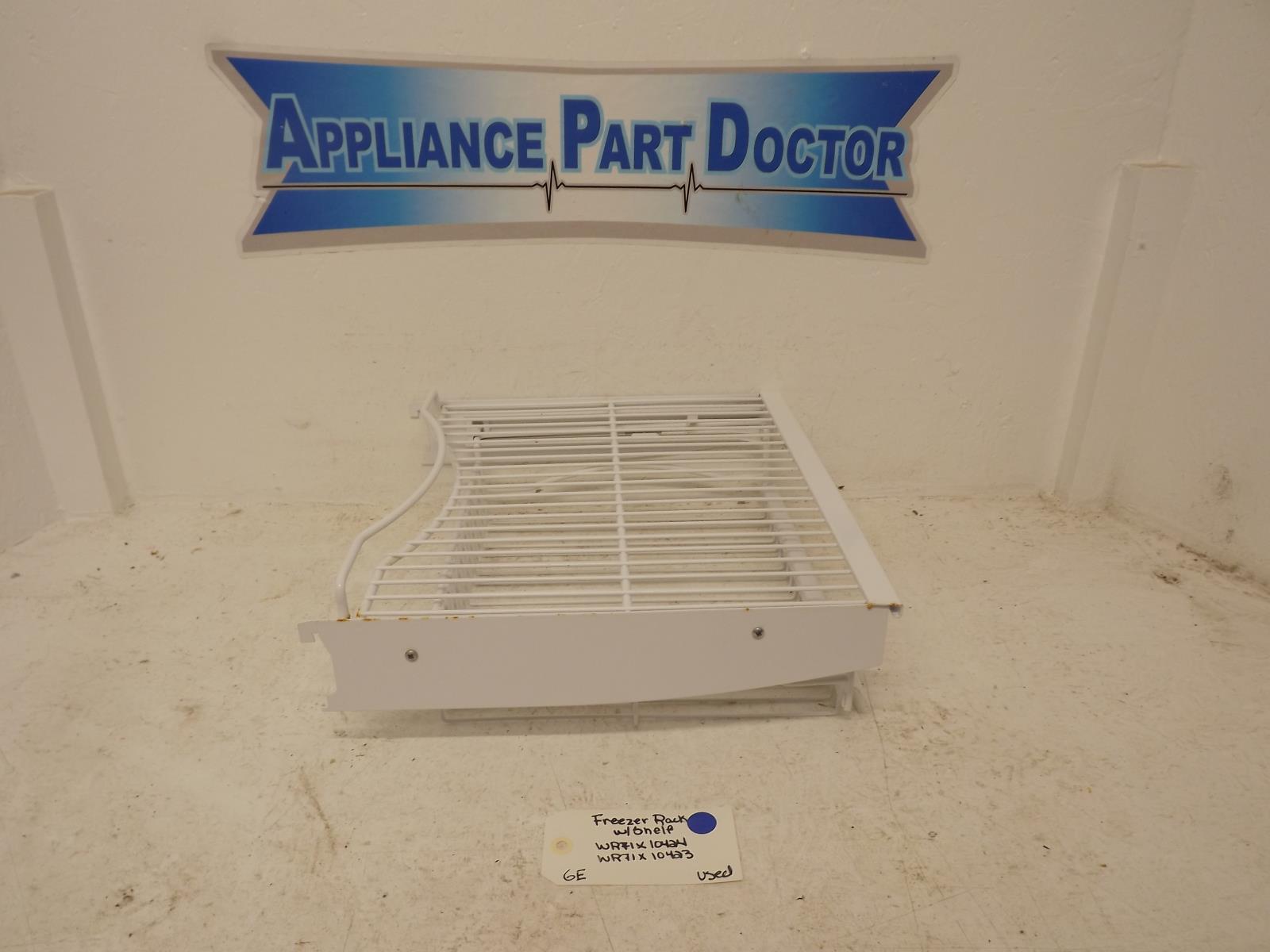 GE Refrigerator WR71X10423 Freezer Rack w/Shelf Used GE Refrigerator WR71X10423 Freezer Rack w/Shelf Used